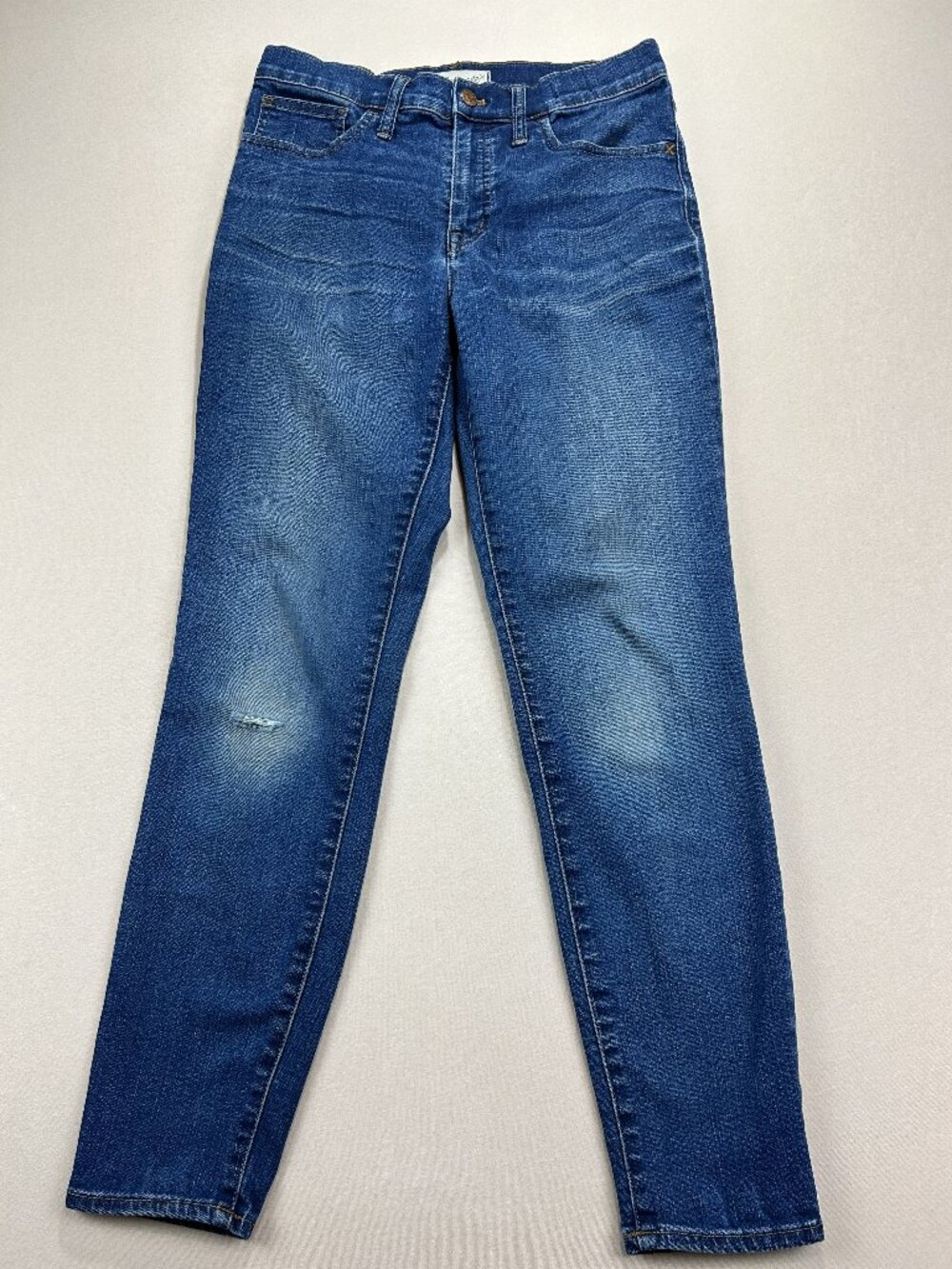 Madewell Jeans Womens Size 28 Blue Denim Mid Rise RoadTripper Stretch Distressed